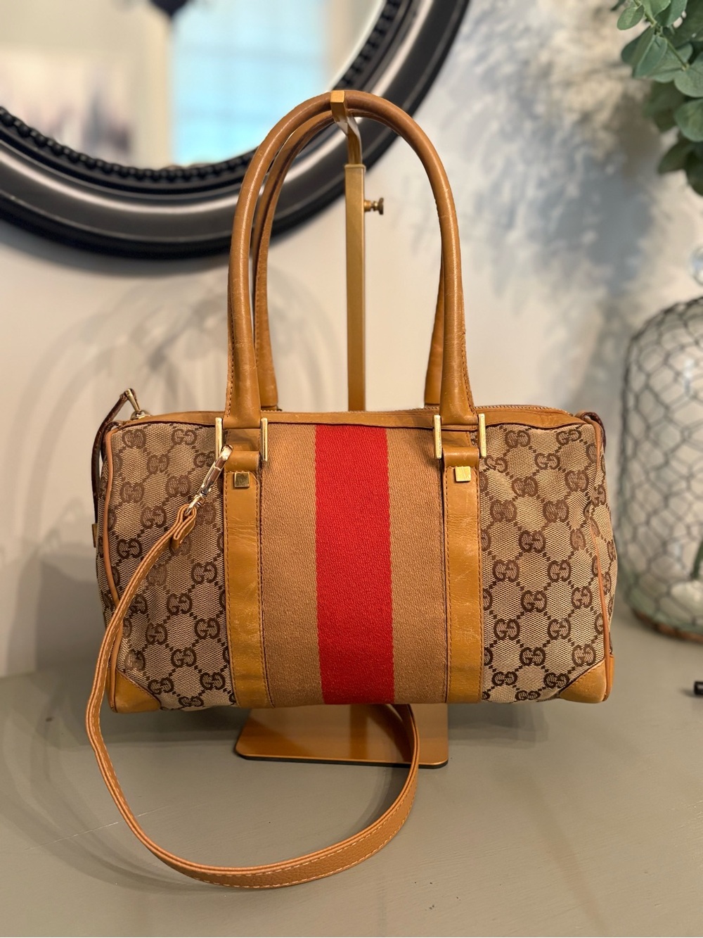 Vintage Gucci GG Canvas Mini Boston Bag